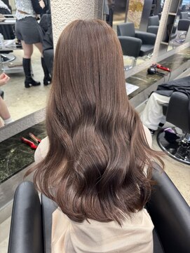 ペレ 栄 アネックス(PELE栄ANNEX) 韓国 くびれロング レイヤー ワンホンヘア 小顔前髪