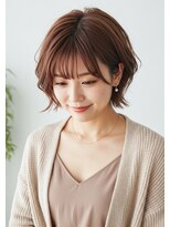 フルショウ 栄店(FURUSHO)&nbsp;コーラルオレンジ/バタフライカット/小顔っみせショートヘア