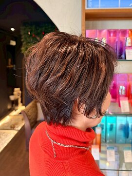 透明感ブラウン/レイヤーカット/艶髪/ショート