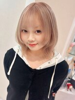 モナ 髪質改善(MONA)&nbsp;【MONA】ボブレイヤー/ロイヤルミルクラテカラー/ハイトーン