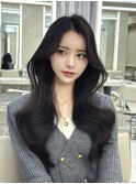 ミディアムレイヤー ココアブラウン 韓国巻き