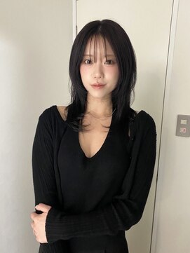 エンリッチヘア(enrich hair) ミディアムレイヤー ダークカラー