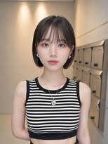 フォト 新宿三丁目(foto) 地毛風縮毛矯正韓国風顔まわりレイヤー小顔ボブ切りっぱなしボブ