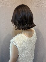 スーリール 福岡別府店(Sourire) ミニボブ レイヤーカット 顔周りカット ブラウンカラー 20代30代