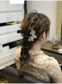 ヘアセット/ヘアアレンジ/ヘアメイク/ハーフアップ/前髪カット