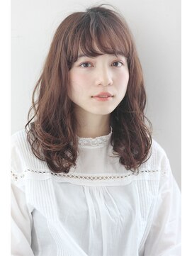 モッズ ヘア 富山店 セミロング　5　大き目ウェーブ パーマ