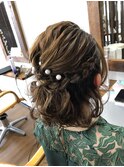 ヘアセット  ハーフアップ