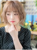 大人かわいいペールカラーくせ毛風ミニボブb浦和20代30代40代