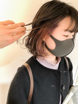 コマド(Comado) インナーボブ×ピンクブラウン