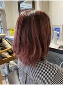 パステルピンクのグラデーションカラー