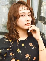 ブゾン(buZon)&nbsp;【buZon ブゾン】ミディアムパーマ☆シースルーバンク