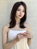 オーロ(ORO) ★小顔前髪ワンカールレイヤーカット黒髪ネビージュボブルフ
