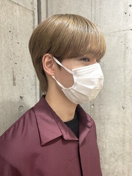 サンクプロジェクト(cinq PROJECT) 韓国風メンズメルクティーベージュダブルカラーハイトーンカラー