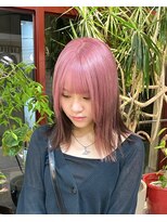 ヲタク(wotaku.)&nbsp;ピンクカラーデザインカラーローライトハイトーンダブルカラー