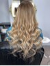 切りっぱなしヘアの方にお勧め★馴染ませカット＋プルエクステ60本★￥ 23,800