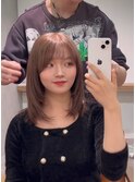 大人かわいいエギョモリミルクティーブラウン ひし形シルエット