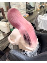 オズ 梅田店(OZ)&nbsp;ベビーピンク/インナー黒/スーパー人毛エクステ60枚