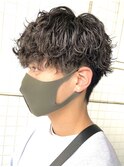 メンズマッシュ波巻きスパイラルパーママッシュパーマ調布20代
