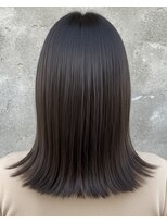 オンク 新宿(onk)&nbsp;黒髪/グレーベージュ/レイヤーロング/前髪パーマ[新宿駅]