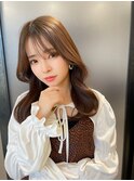 くすみブラウン 韓国くびれミディアム【肥田亜沙美】