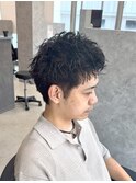 メンズショートラフパーマ