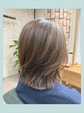 エルコット(elcot) 明るめカラーで白髪ぼかし◆大人のウルフカット