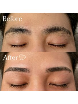 パルファンフォーメン(PARFUM for MEN ikb.east) 眉毛　劇的ビフォーアフター