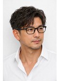 メンズ　ニュアンス・フェザーパーマ　40代　理容室　バーバー
