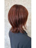 シュガービー(SUGAR-B)&nbsp;艶ピンクブラウンウルフ｜軽やかミディ