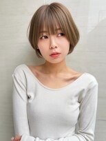 オーロ(ORO) ミルクティーグレージュ 髪質改善ショートボブ 小顔ヘア