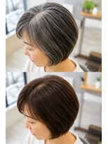 カラーのちから 西尾寄住店 明るめの白髪染め