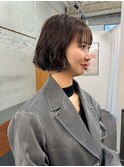 コテ巻き風ボブパーマ
