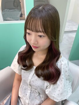 エラ(Ella) イヤリングカラーピンクラベンダー×オリーブベージュ