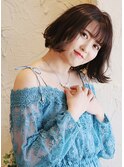 大人可愛い小顔愛されゆるふわボブ韓国風フラッフィーボブ