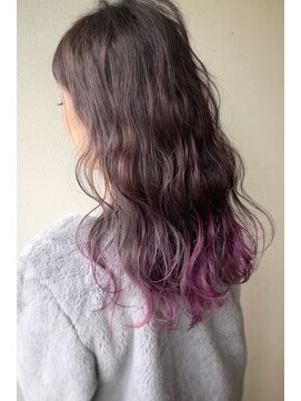 エル セルカ 高田馬場(el CERCA) 外国人風バレイヤージュ×ピンクバイオレットカラー【高田馬場】