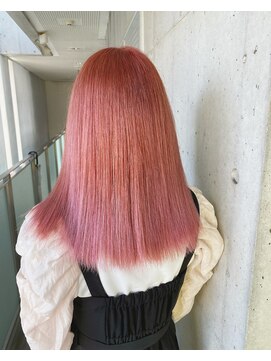 ガルボ ヘアー(garbo hair) #ピンクカラー#セミロング#可愛い#やわピンク#下村カラー