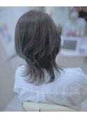個性派ウルフカット×アッシュカラー