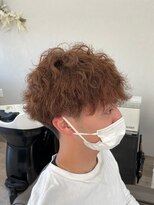 シークレットベースエヌ(Secret Base N)&nbsp;ツイストスパイラルパーマ　刈り上げツーブロック無造作ショート