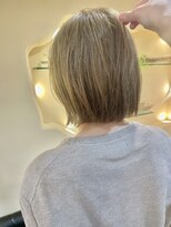 ラウンジ モリオ イケブクロ(Lounge MORIO Ikebukuro)&nbsp;【morio池袋】透明感ベージュ×切りっぱなしボブ○