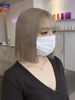 ダブルカラーミルクティーベージュカラーケアブリーチハイトーン