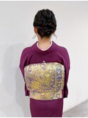色留袖ヘアセット