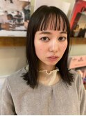 【椎名】ミディアムストレート&ショートバング