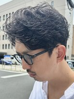 オーガニック アトリエ 大宮(organic+atelier)&nbsp;大人男性ナチュラルパーマビジカジ清潔感アッシュブラック