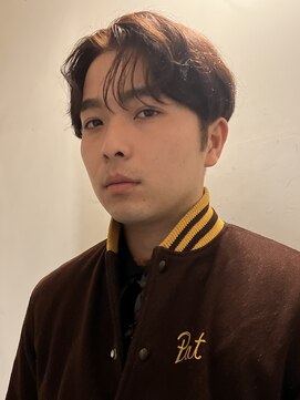 ヘアカロン 熊本本店(Hair CALON) メンズカラーブラウンカラーブリーチ無しカラーセンターパート