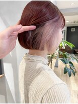 エミス バイ メルト 吉祥寺(emis by melt)&nbsp;【堀惠】ミニボブ暖色カラーピンクベージュ吉祥寺髪質改善ピンク