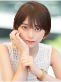 【F】イメチェン大人綺麗なタイトショート透明感カラー