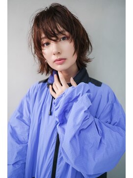 ギークス(GEEKS) 【GEEKS渋谷】ボブウルフ/冬カラー/ピンクベージュ/小顔レイヤー