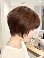 ローネス ギンザ(LONESS ginza)&nbsp;フェイスレイヤー/丸みショート/オレンジブラウン/暖色カラー