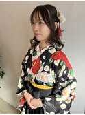 卒業式 袴ヘア ヘアアレンジ ハーフアップ
