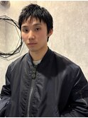 ダウンバングショート/刈り上げなし/黒髪